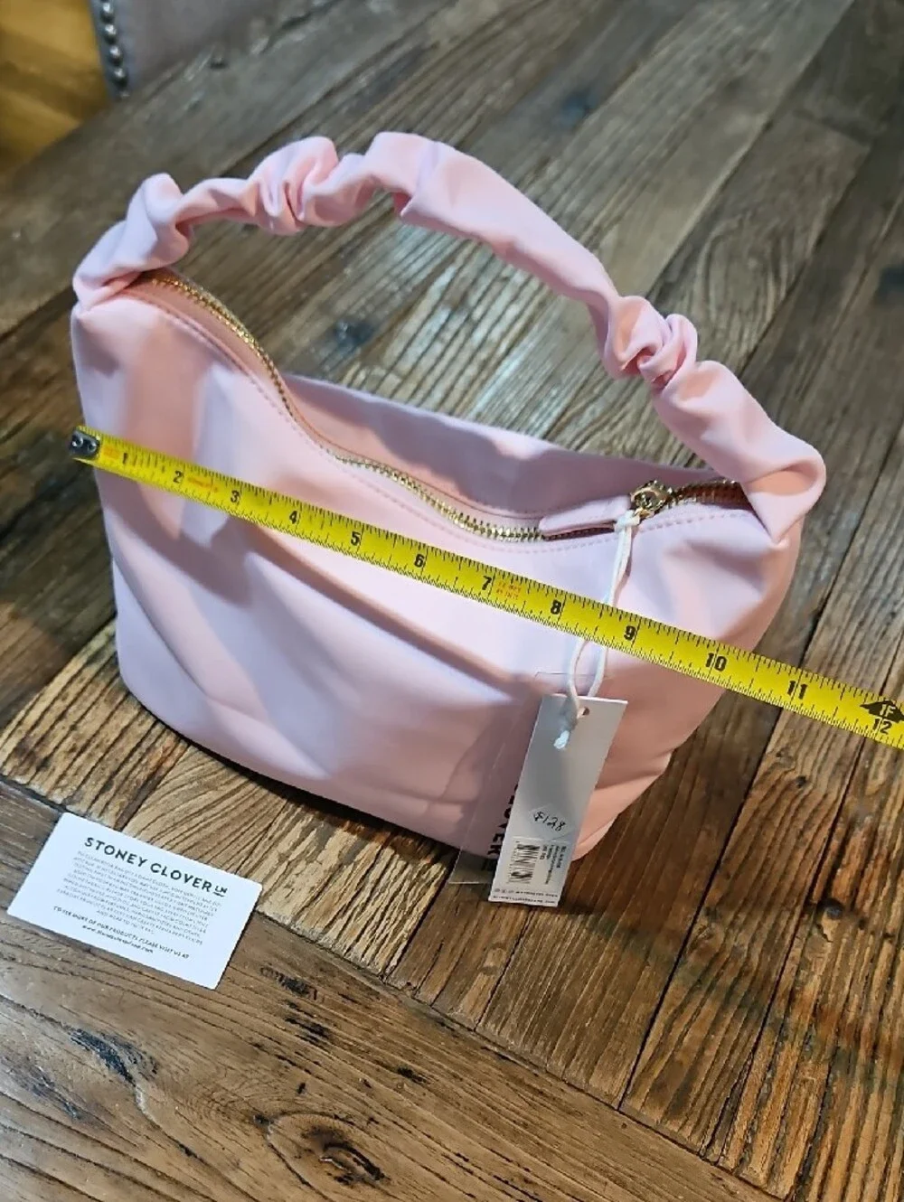 NWT Stoney Clover Lane Pink Scrunch Handle Bag In Flamingo